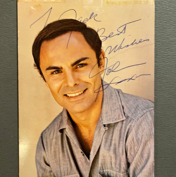 John Saxon autographed 5x7 color photo personalized JSA certified
