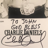 Charlie Daniels autographed 8x10 BxW photo JSA certified