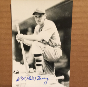 Bill Terry Rowe postcard  2 different poses autographed
