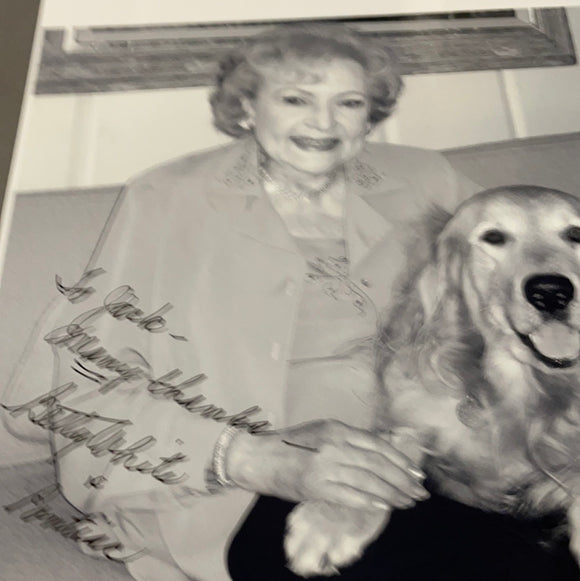 Betty White autographed 8x10 BxW photo personalized JSA certified