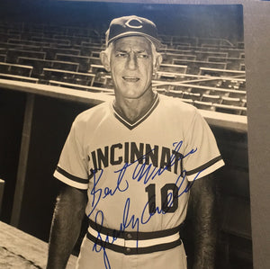 Sparky Anderson autographed 8x10 BxW photo