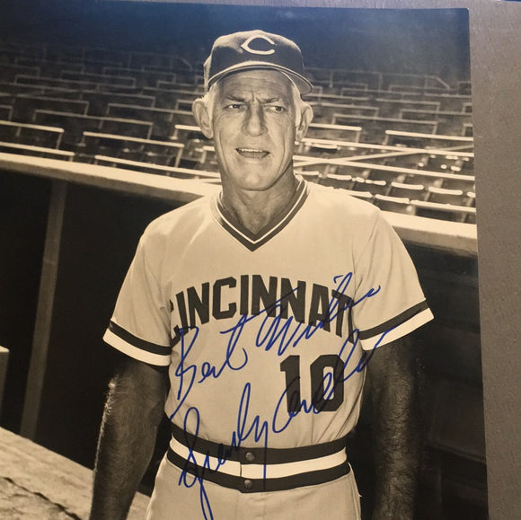 Sparky Anderson autographed 8x10 BxW photo
