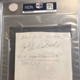 Herb Brooks autographed album page PSA/DNA encapsulated