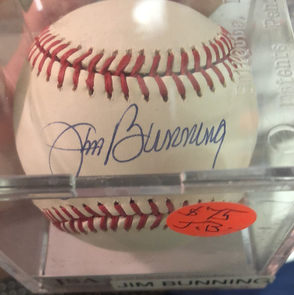 Jim Bunning autographed MLB Baseball  JSA