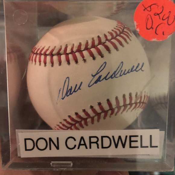 Don Cardwell autographed MLBall JSA - LW Sports