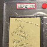John McLellan autographed album page PSA/DNA encapsulated