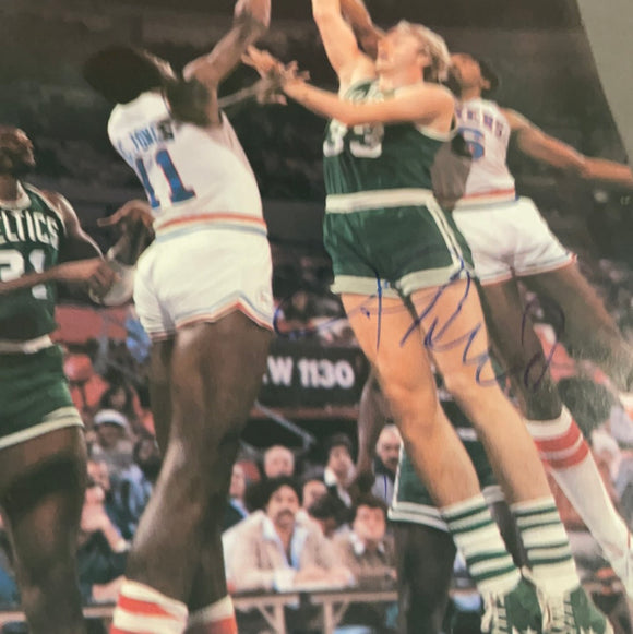 Larry Bird autographed 8x10 color magazine