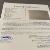 Stan Laurel autographed postcard note postmarked 12/12/62 JSA certified