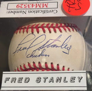 Fred Chicken Stanley autographed JSA certified MLB baseball