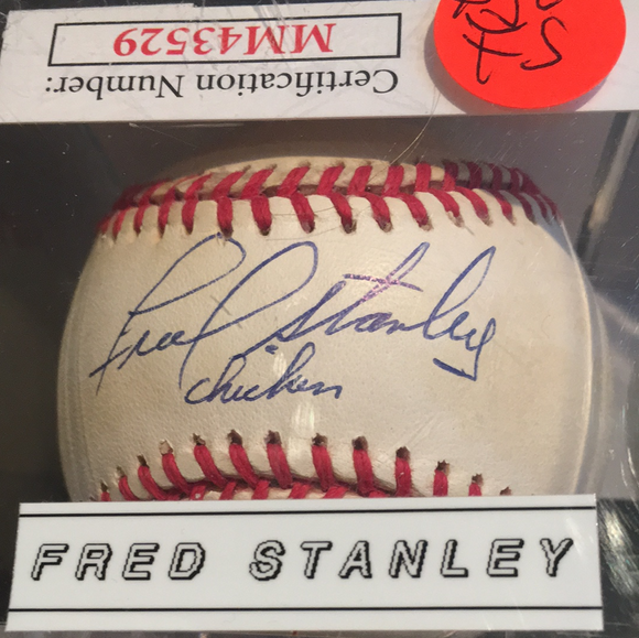 Fred Chicken Stanley autographed JSA certified MLB baseball