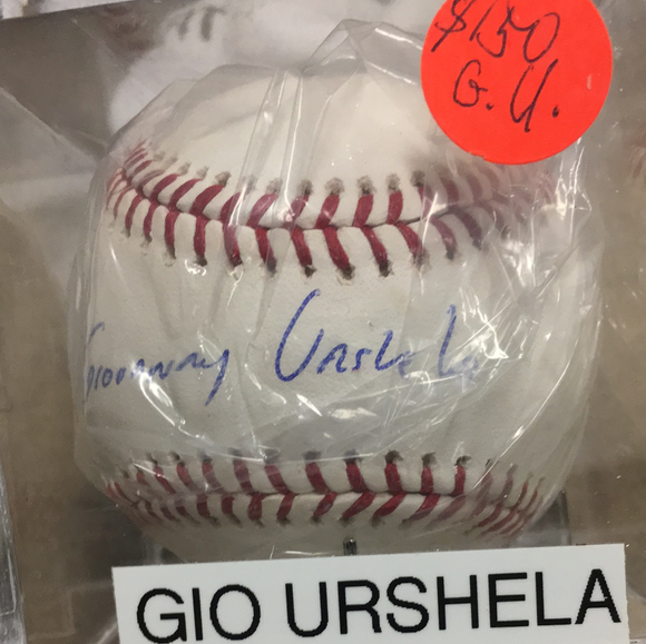 Gio Urshela autographed MLB baseball