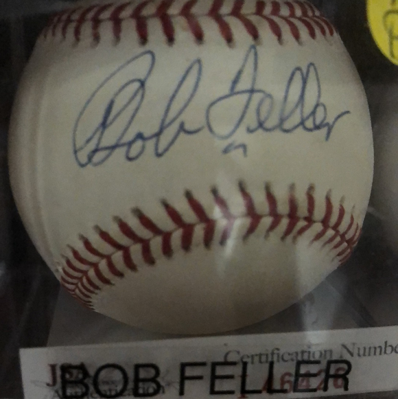 Bob Feller autographed MLB baseball – LW Sports