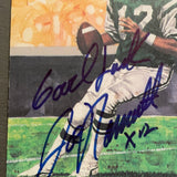 Joe Namath autographed Goal Line Art postcard #4503/5000 obtained in person