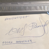 Oscar Bonavena autographed album page PSA/DNA encapsulated