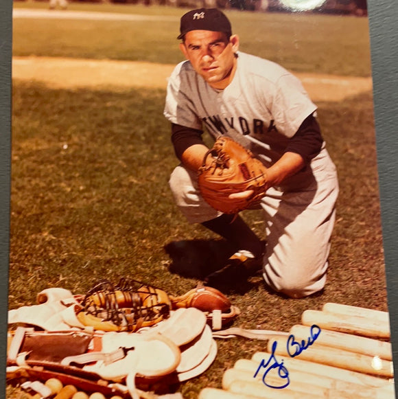 Yogi Berra autographed 8x10 color photo