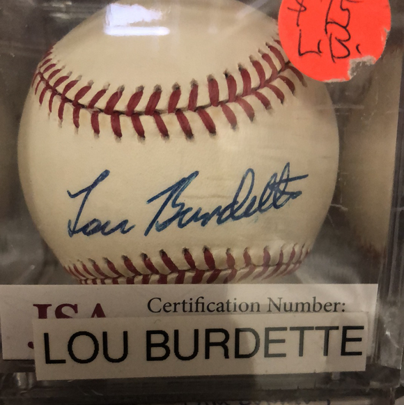 Lou Burdette autographed MLBall JSA - LW Sports