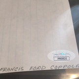 Francis Ford Coppola autographed 5x7 paper dated 1983 and personalized JSA certified