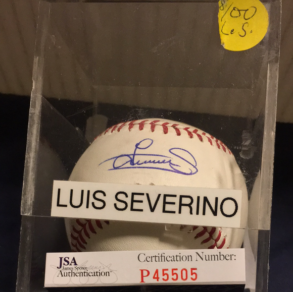 Luis Severino autographed MLB baseball JSA certified