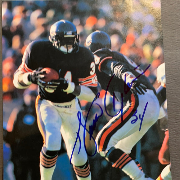 Walter Payton 5x7 autographed  color magazine photo