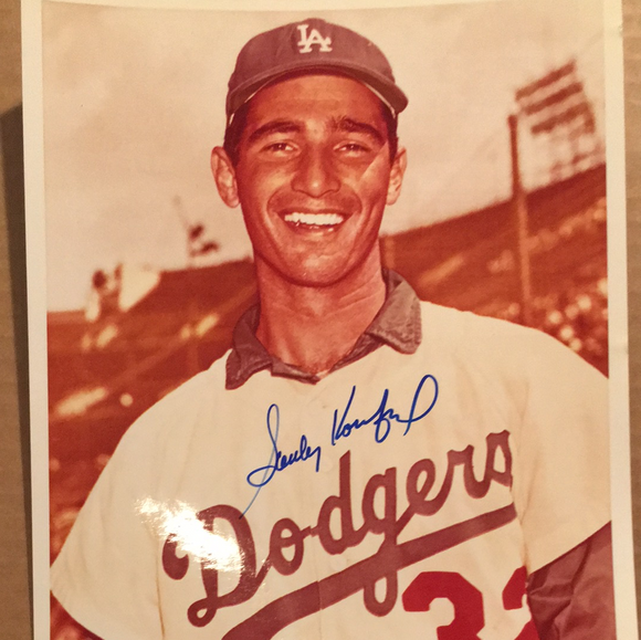 Sandy Koufax autographed 8x10 color photo obtained in person