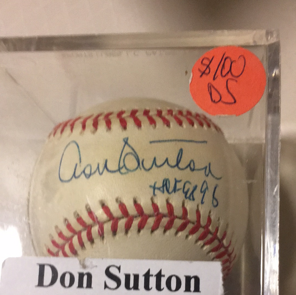 Don Sutton autographed JSA  MLB baseball HOF 98