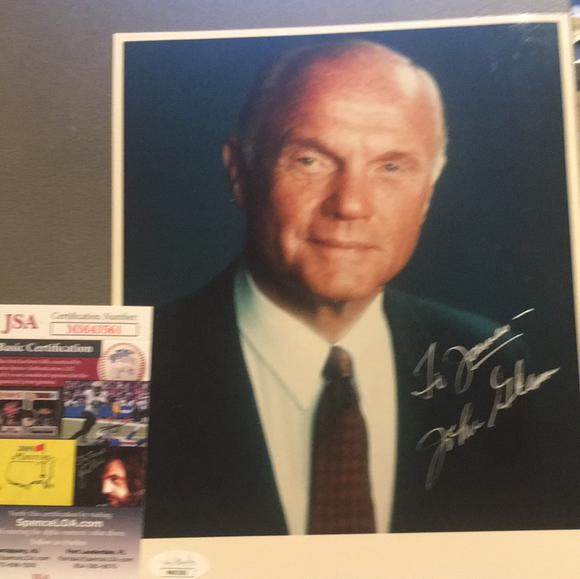 John Glenn autographed 8x10 color photo JSA certified