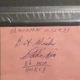 Mark Messier autographed album page rookie autograph PSA/DNA encapsulated