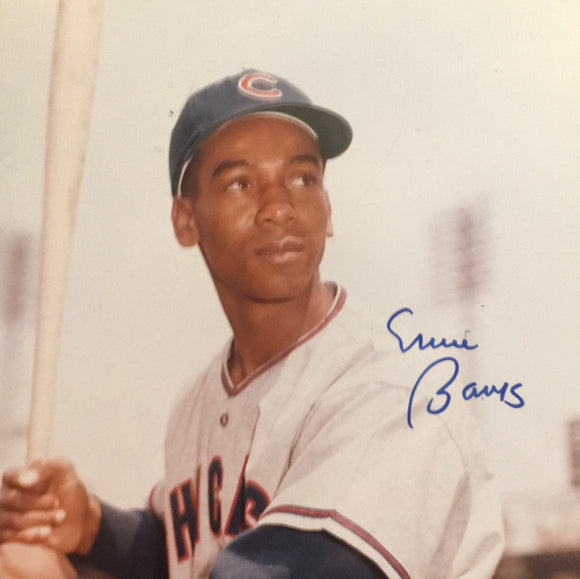 Ernie Bank’s autographed 8x10 color photo