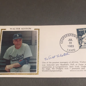 Walter Alston autographed Renata Galasso envelope