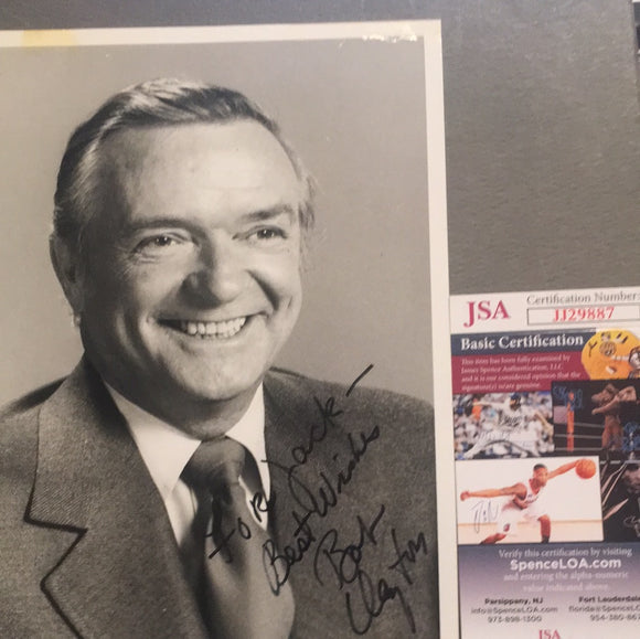 Bob Clayton autographed 8x10 BxW photo JSA certified