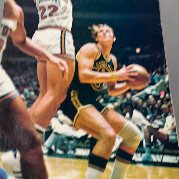 Rick Barry autographed 8x10 color magazine photo