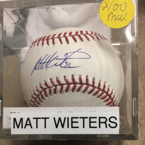 Matt Wieters autographed MLB baseball