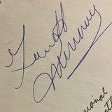 Gorilla Monsoon autographed album page with Bowie Kuhn on reverse JSA certified