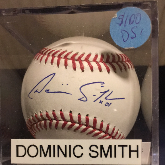 Dominic Smith autographed JSA certified MLB baseball