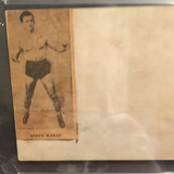 Primo Carnera autographed pencil album page with a picture attached PSA/DNA encapsulated