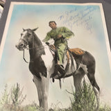 Jay Silverheels autographed 8x10 color photo personalized JSA certified