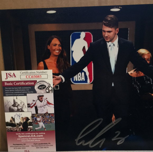 Luka Doncic autographed 8x10 color photo - NBA Draft Night JSA