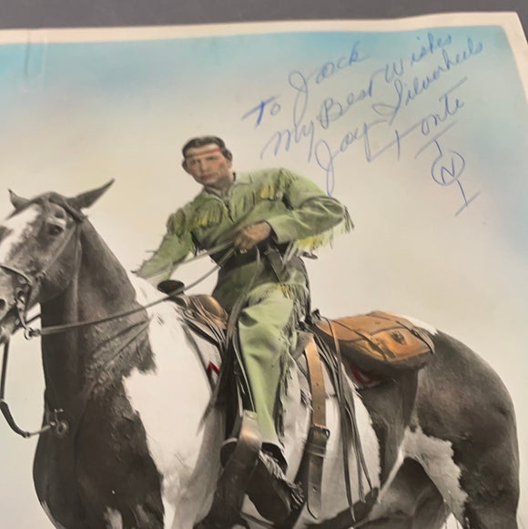 Jay Silverheels autographed 8x10 color photo personalized JSA certified