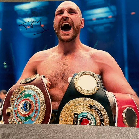 Tyson Fury autographed 8x10 color photo obtained in person by me