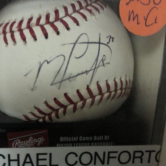 Michael Conforto autographed MLBall JSA sticker - LW Sports