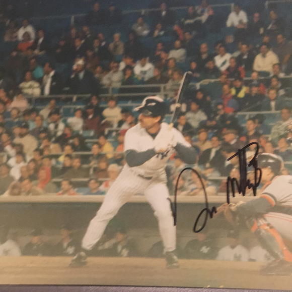 Don Mattingly autographed 8x10 color photo