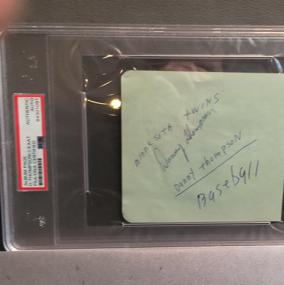 Danny Thompson autographed album page PSA/DNA encapsulated