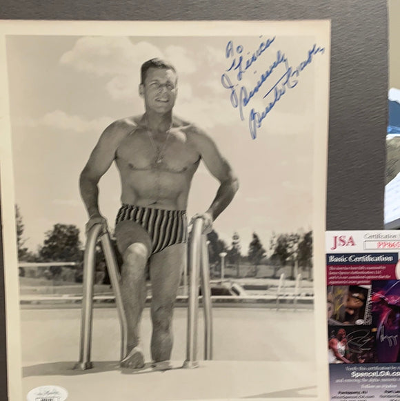 Buster Crabbe autographed 8x10 BxW photo JSA certified