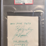 Joe Namath autographed album page PSA/DNA encapsulated