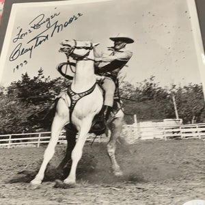 Clayton Moore autographed 8x10 BxW photo JSA certified