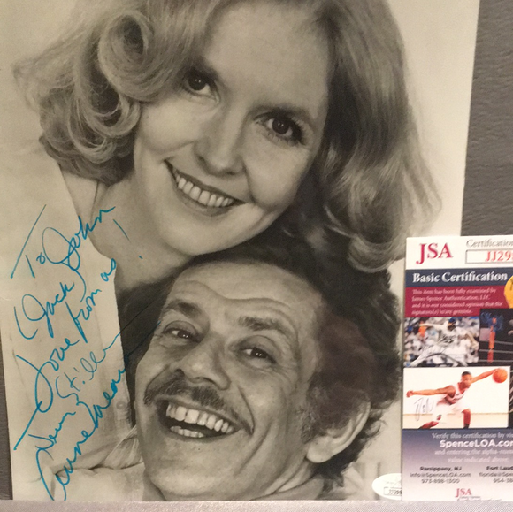Jerry Stiller and Anne Meara autographed 8x10 BxW photo JSA