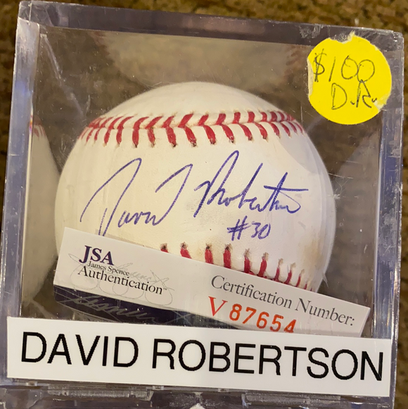 David Robertson autographed MLB baseball