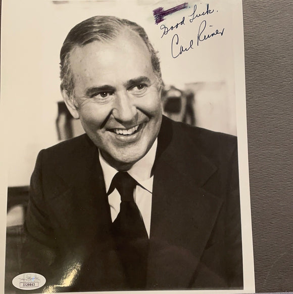 Carl Reiner autographed 8x10 BxW photo JSA certified