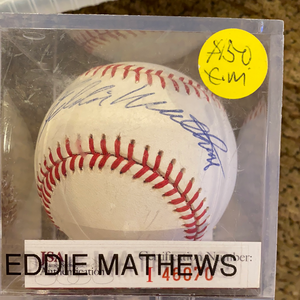 Eddie Mathews autographed MLB baseball JSA