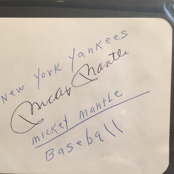 Mickey Mantle autographed album page PSA/DNA encapsulated